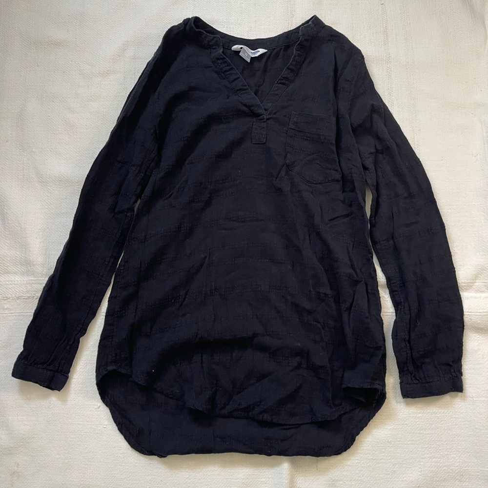 Old Navy Black Long Sleeve Blouse